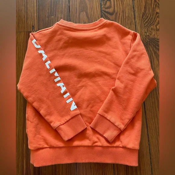 Balmain Kids Orange Sweatshirt, size 6 - Picture 4 of 9